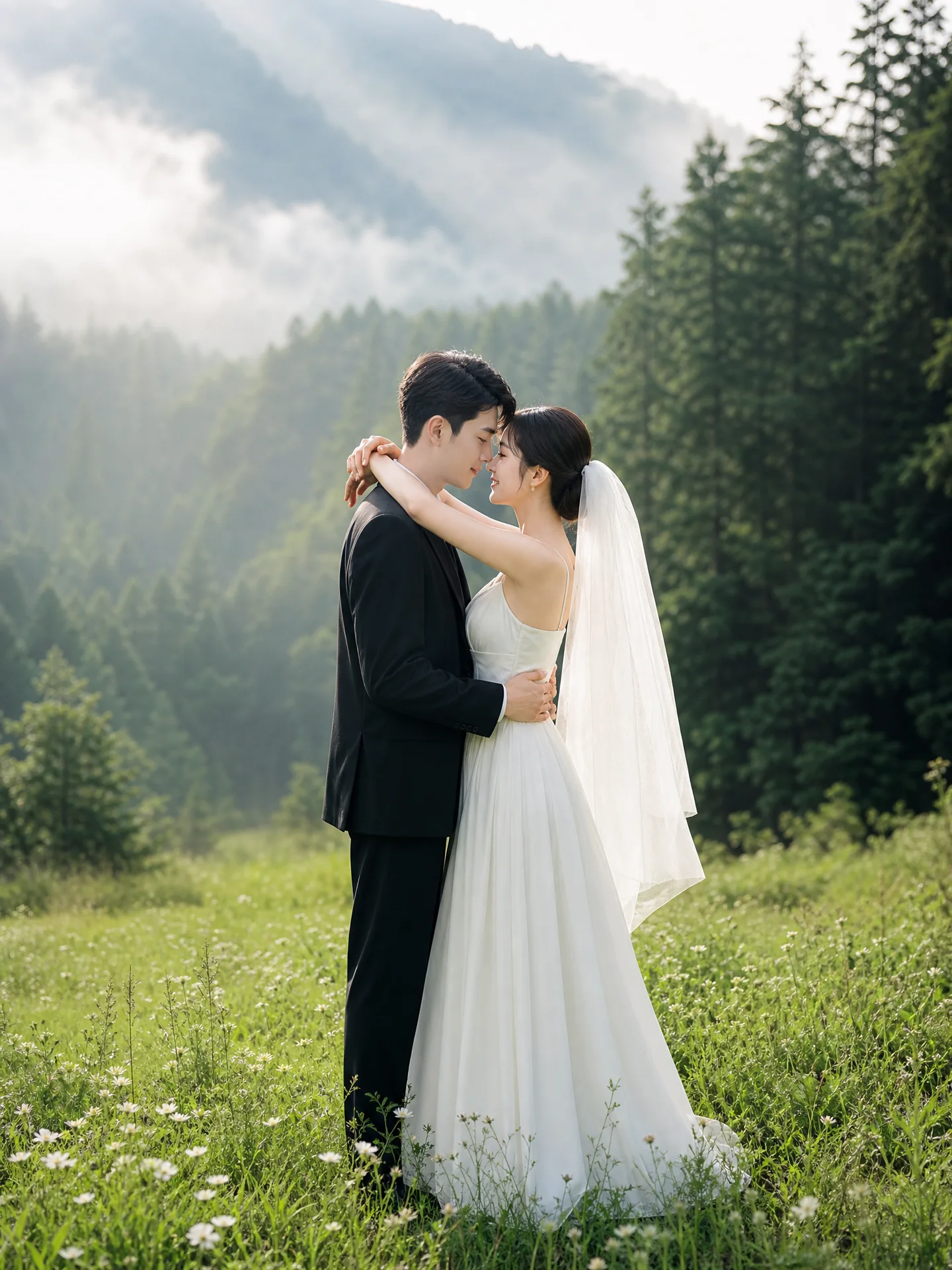 森系自然婚纱照风格
